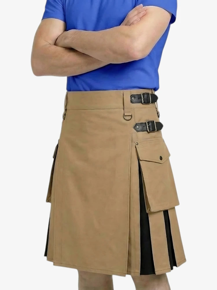 Khaki Arbeitskleidung Hybrid Schottischer Kilt