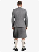 Light Grey Herringbone Tweed Kilt with Light Grey Herringbone Tweed Argyle Jacket Outfit