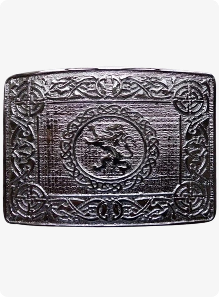 Maßgefertigte Lion Rampant Kilt-Gürtelschnalle