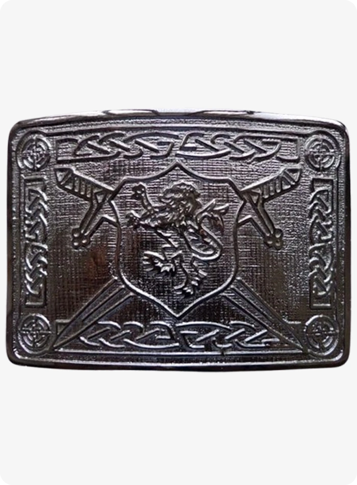 Maßgefertigte Lion Rampant Saltire Kilt-Gürtelschnalle