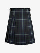 Plaid kilt with a belt on a white background