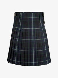 Plaid kilt with a belt on a white background