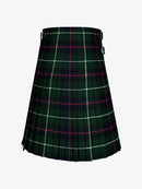 Green plaid kilt on a white background