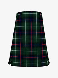Green plaid kilt on a white background