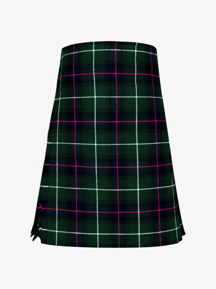 Green plaid kilt on a white background