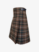 Plaid kilt with a belt on a white background