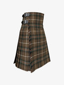 Plaid kilt with belt on a white background
