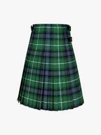 Green plaid kilt on a white background