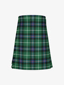 Green plaid kilt on a white background
