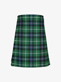 Green plaid kilt on a white background