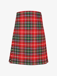 Red and green plaid kilt on a white background