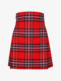 Red plaid kilt on a white background