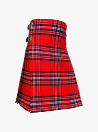 Red plaid kilt on a white background