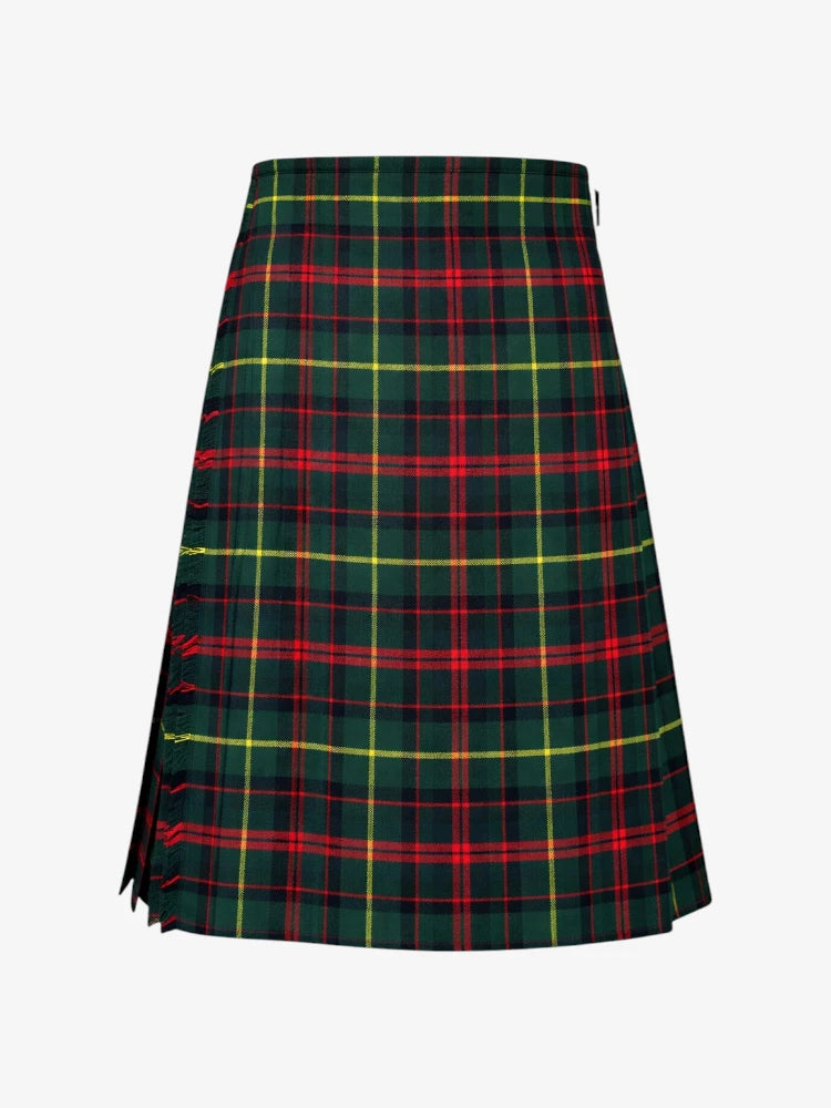 Green plaid kilt on a white background