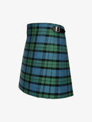 Plaid kilt with a belt on a white background