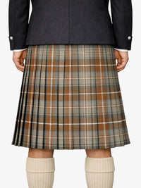 Mackenzie Weathered Tartan Kilt Model Back