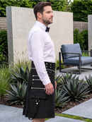 Maßgefertigter Premium Schwarzer Gothic Utility-Kilt