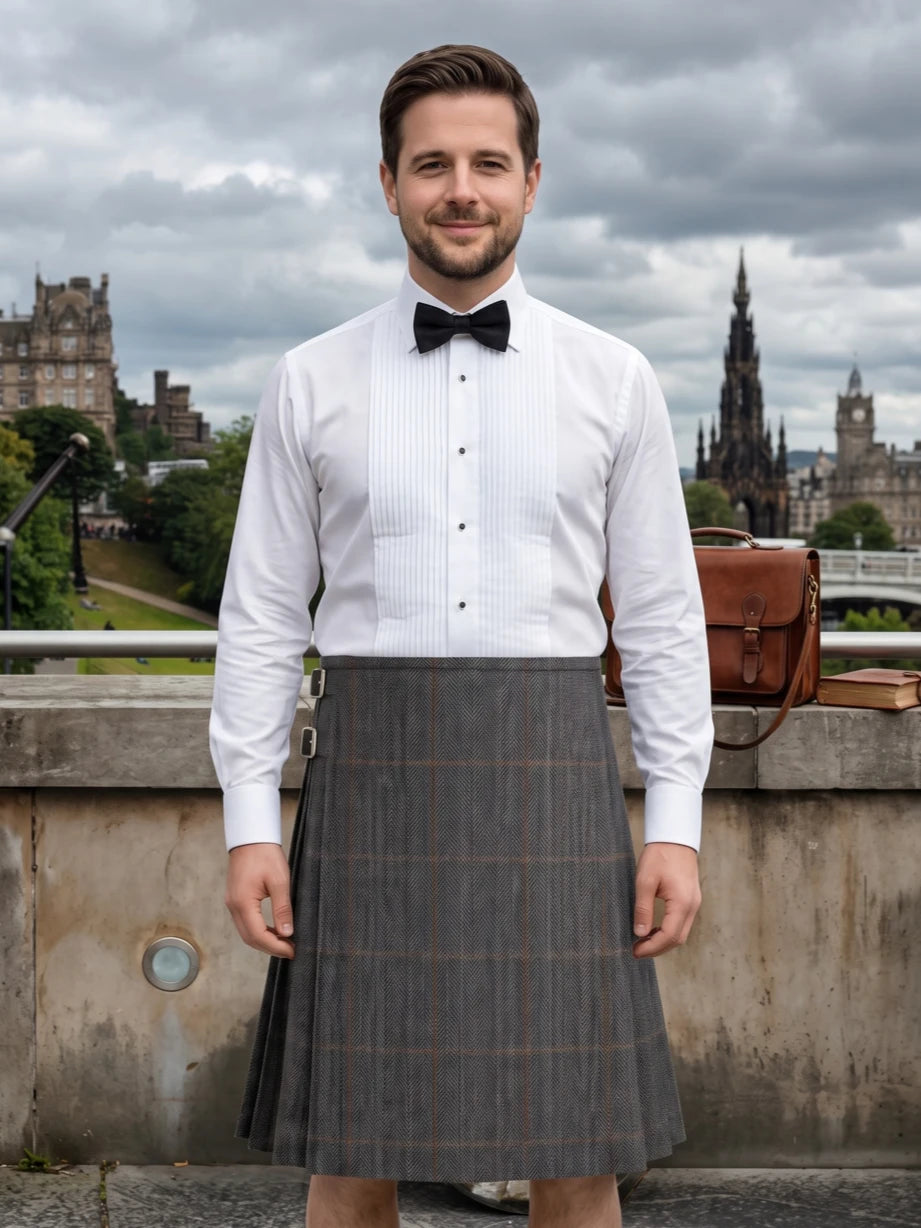 Charcoal Grey Tweed Kilt