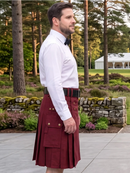 Maßgefertigter klassischer Burgunder Utility-Kilt