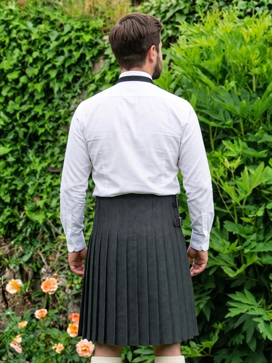 Dark Teal Or Blue & Green Tweed Kilt
