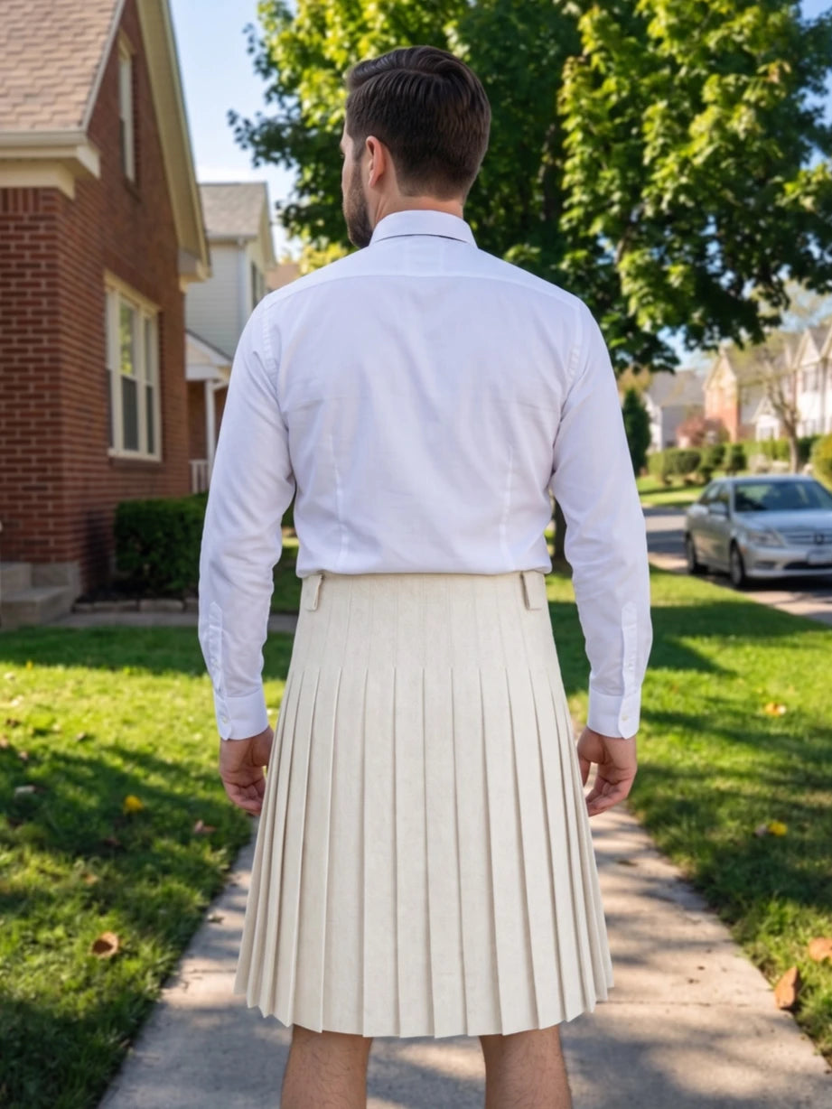 White Wool Kilt