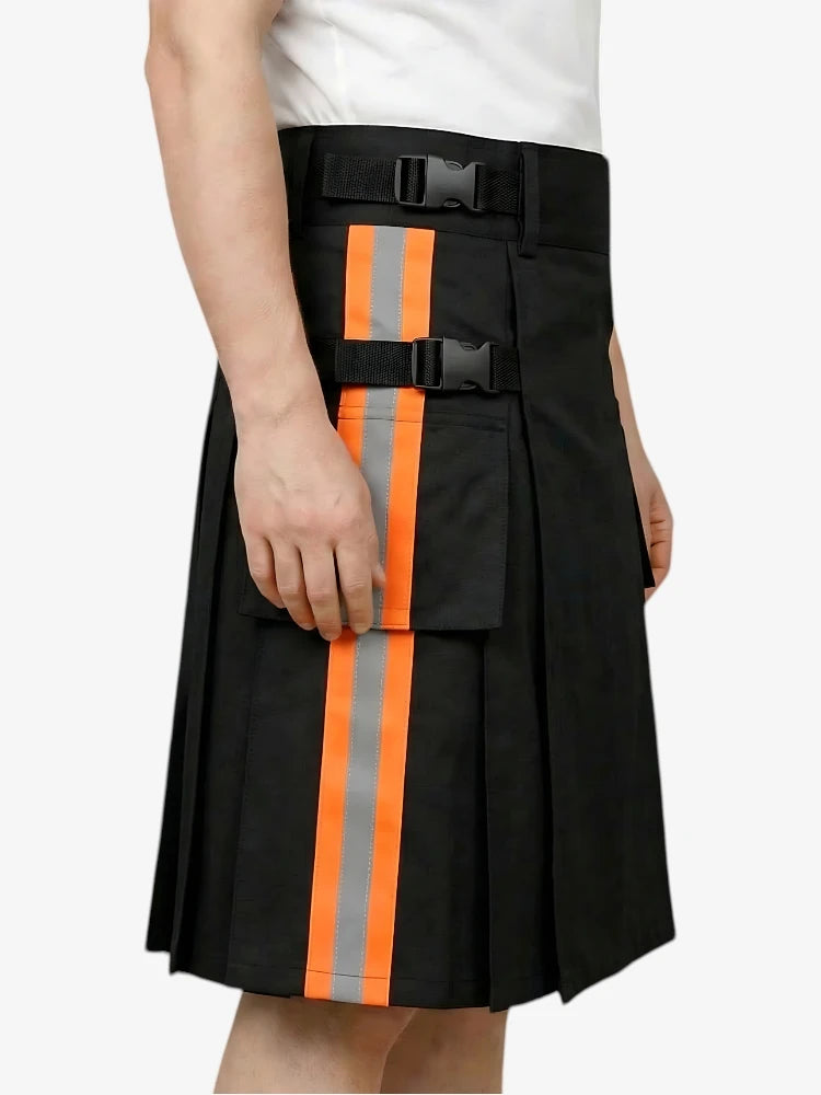 Moderner Schwarzer Feuerwehr Utility Kilt