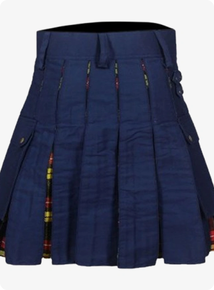 Maßgefertigter Marineblauer Damen Utility Hybrid Kilt