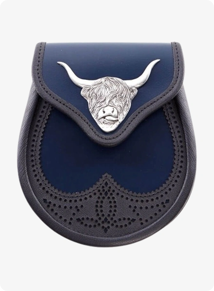 Handmade Navy Matt Semi Dress Sporran