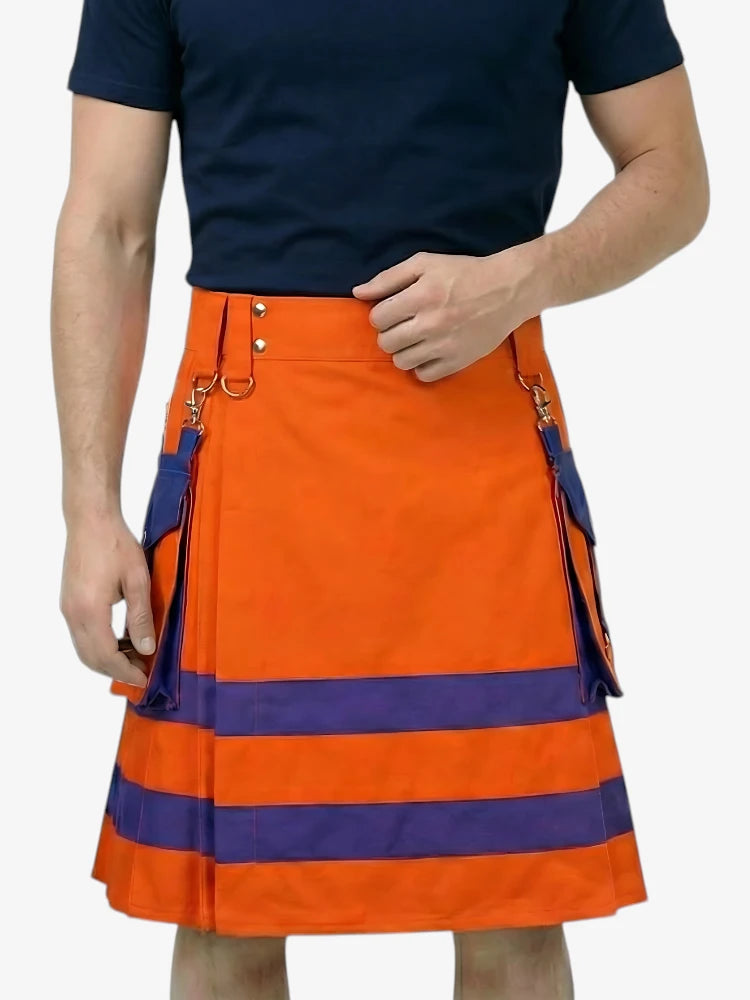 Orange & Lila Feuerwehr Utility Kilt