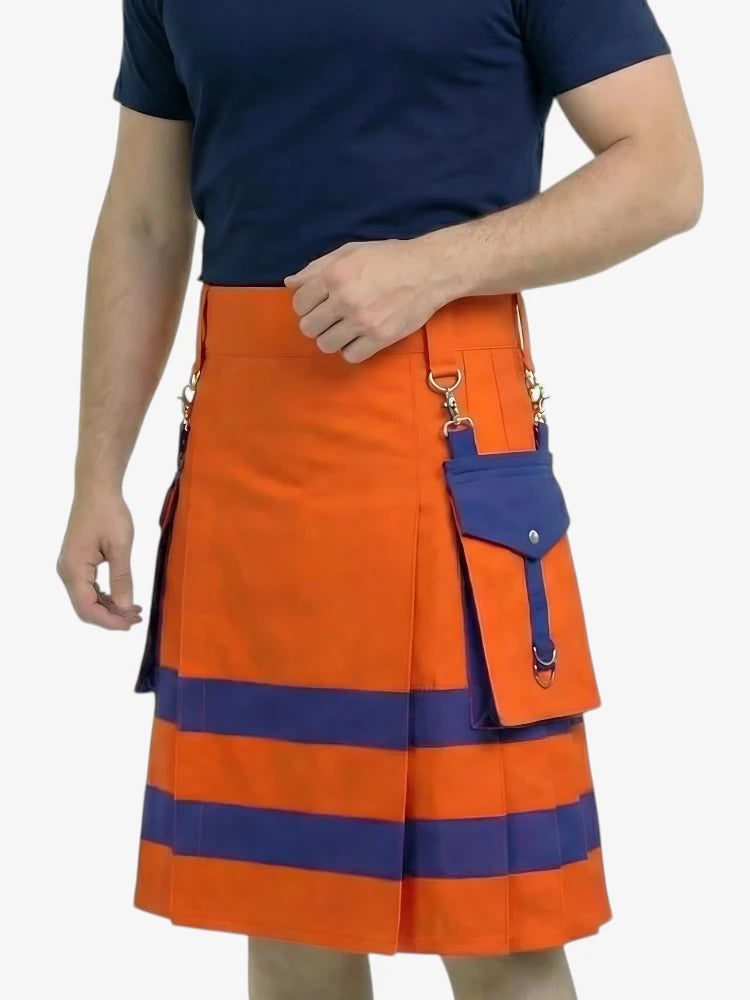 Orange & Lila Feuerwehr Utility Kilt