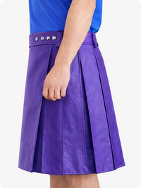 Purple skirt with studded detail on a white background