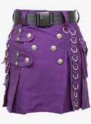 Purple Women Mini Kilt
