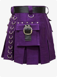 Purple Women Mini Kilt