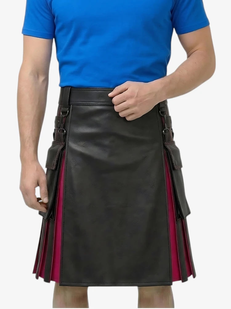 Rote Ploisse Regenbogen Kilt