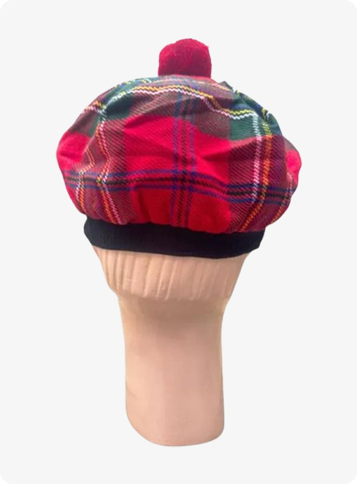 Royal Stewart Tartan Tam O Shanter Hat