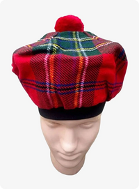 Royal Stewart Tartan Tam O Shanter Hat