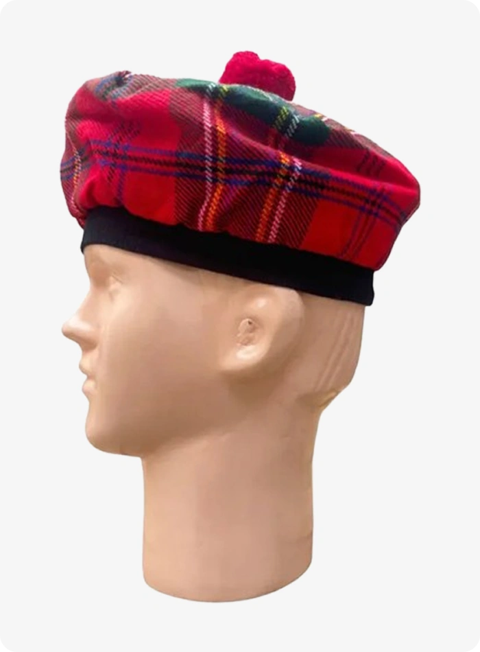 Royal Stewart Tartan Tam O Shanter Hat