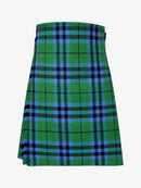 Green plaid kilt on a white background