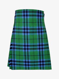 Green plaid kilt on a white background