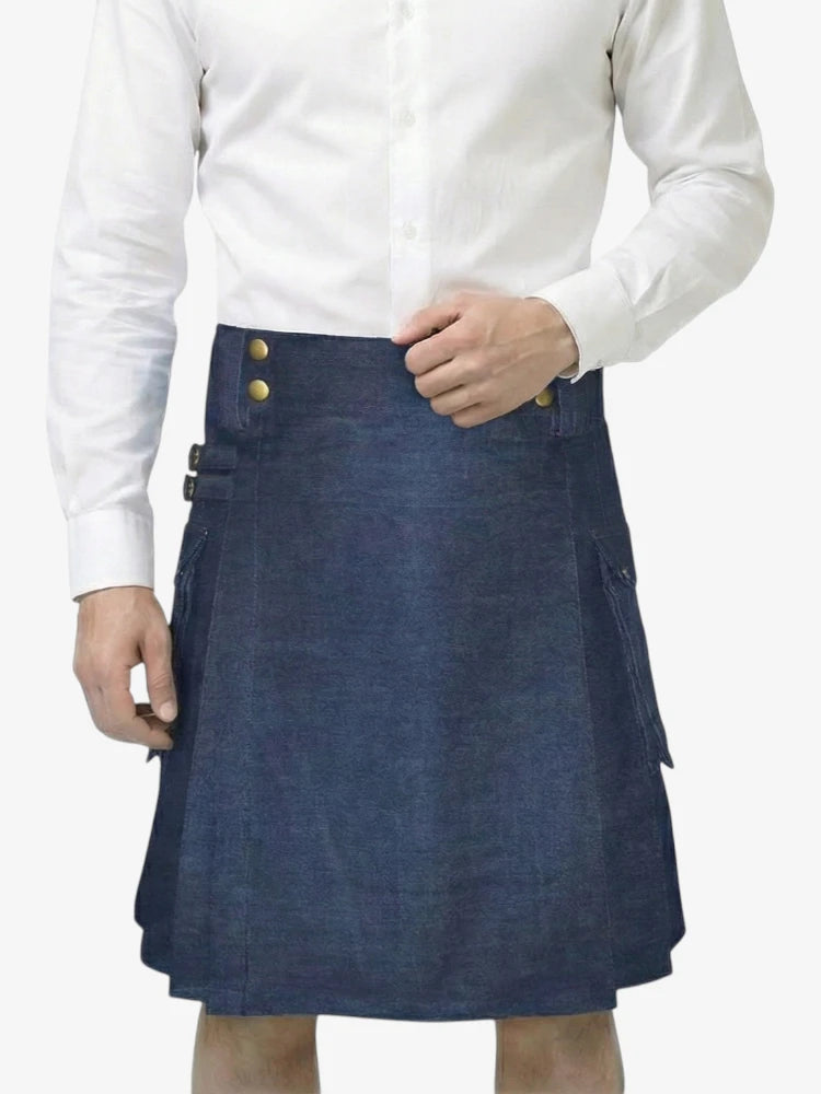 Schottischer Blauer Denim-Kilt