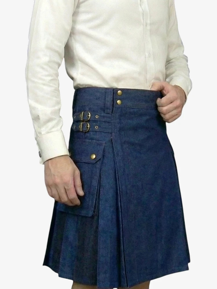 Schottischer Blauer Denim-Kilt