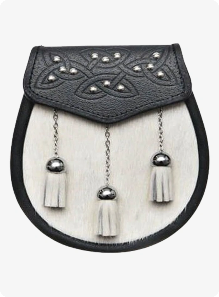 Custom Made Semi Dress Natural Sealskin 14 Stud Sporran