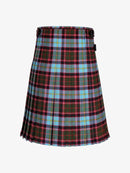 Plaid kilt with a colorful pattern on a white background