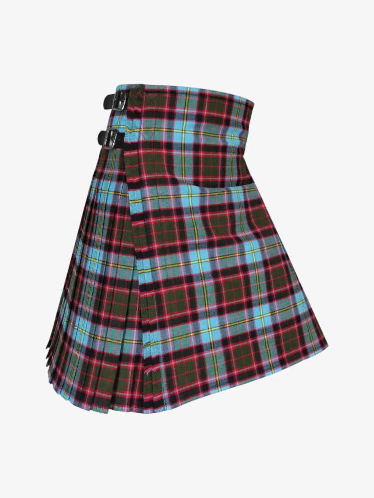 Plaid kilt with a white background