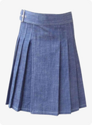 Stylish Blue Denim Kilt