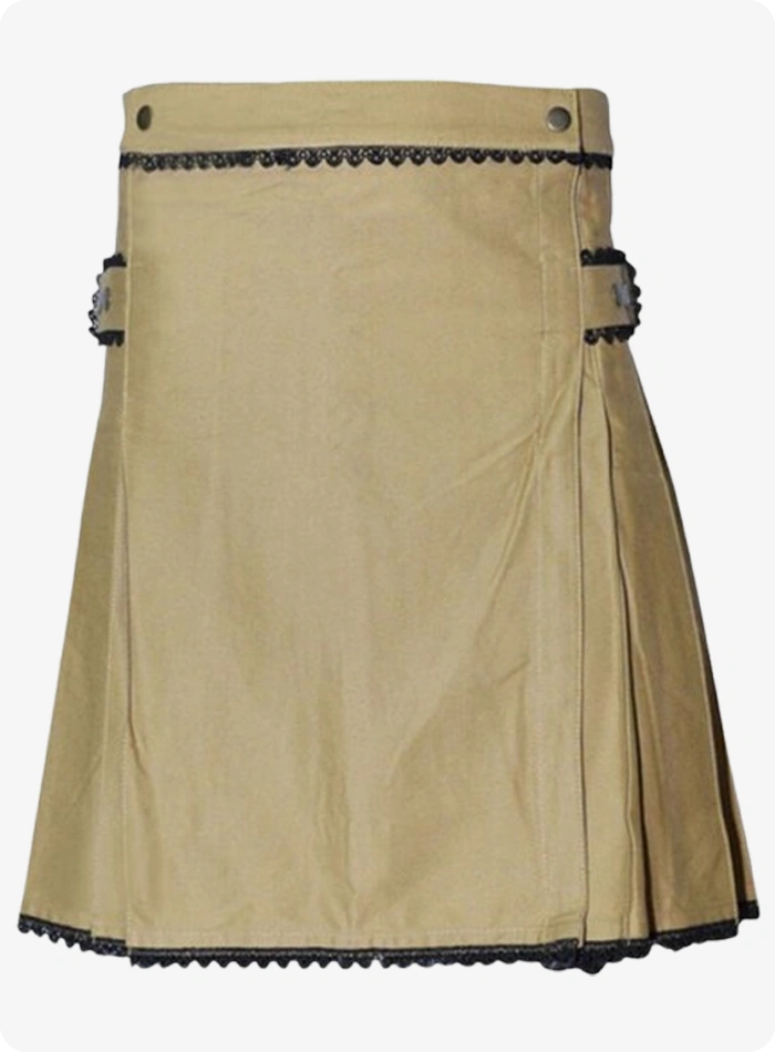 Maßgefertigter Stylischer Braun Damen Utility Kilt