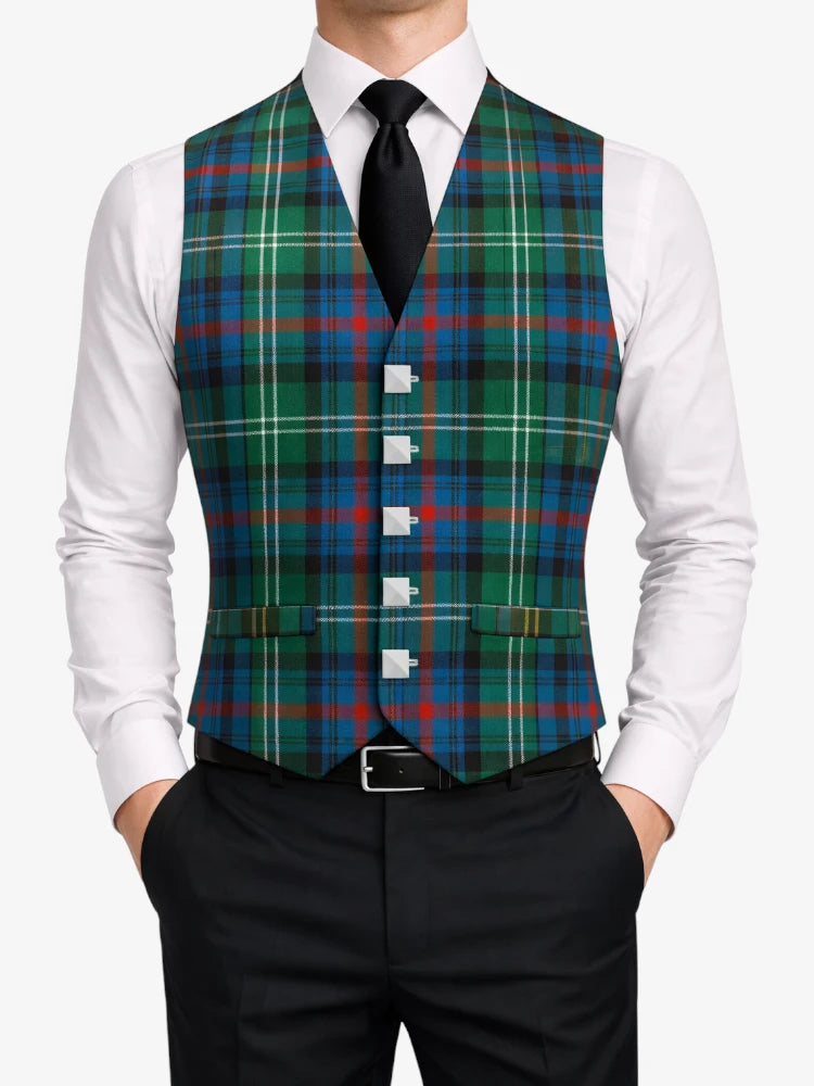 Grüne Tartan-Westen