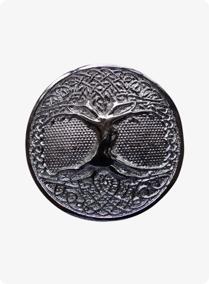 Custom Made Tree Celtic Round Kilt Belt Buckle