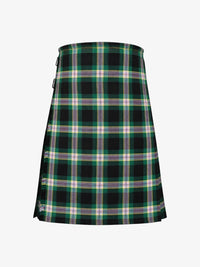 Green plaid kilt on a white background