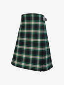 Green plaid kilt on a white background